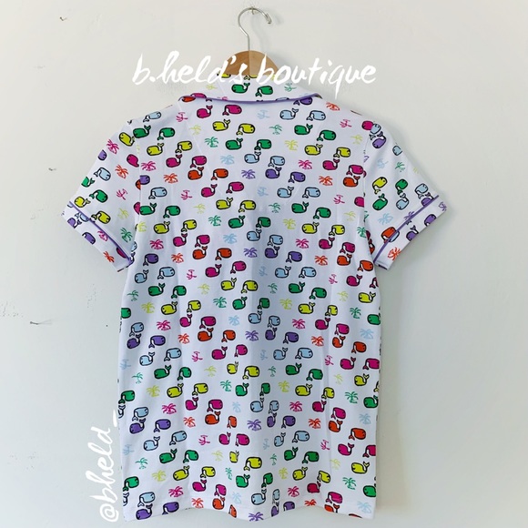 Roller Rabbit Moby Paradise Polo Pajamas in Multi Size X-Small XS Brand New NWT - Picture 8 of 16